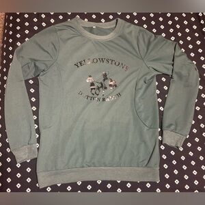 Yellowstone Dutton Ranch green sweater - size l